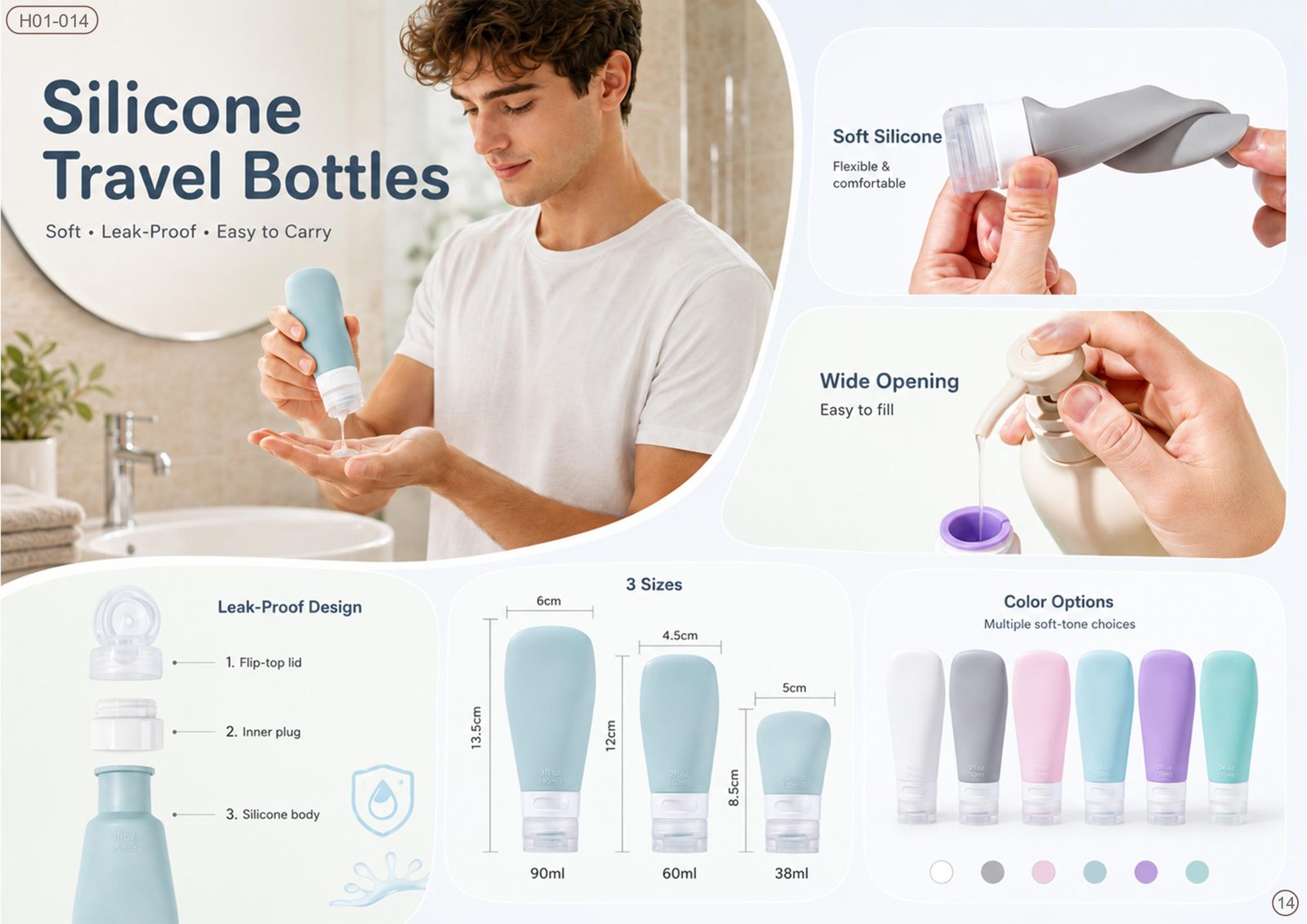 What size silicone travel bottle do you need for carry-on luggage?